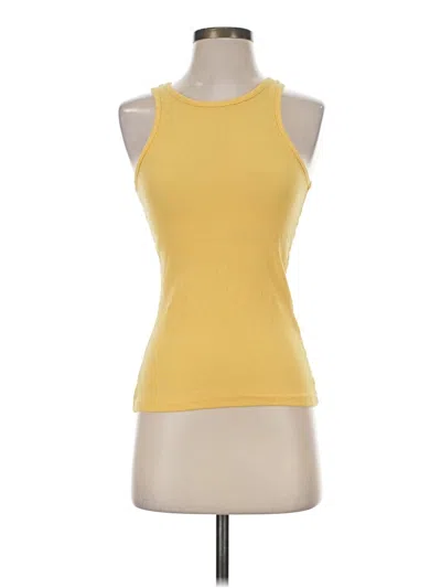 Pre-owned Derek Heart Tank Top Yellow Halter Neckline Tops