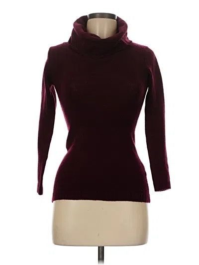 Pre-owned Derek Heart Turtleneck Sweater In Burgundy