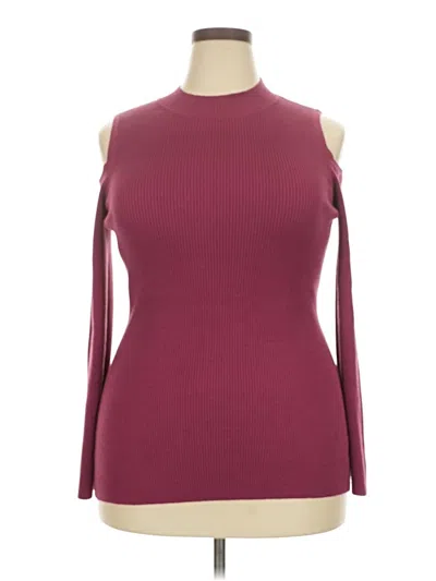 Pre-owned Derek Heart Turtleneck Sweater In Burgundy