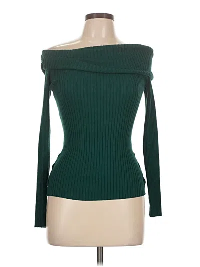 Pre-owned Derek Heart Turtleneck Sweater In Green