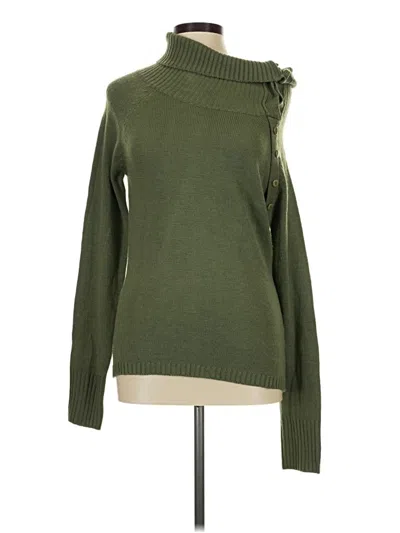 Pre-owned Derek Heart Turtleneck Sweater In Green