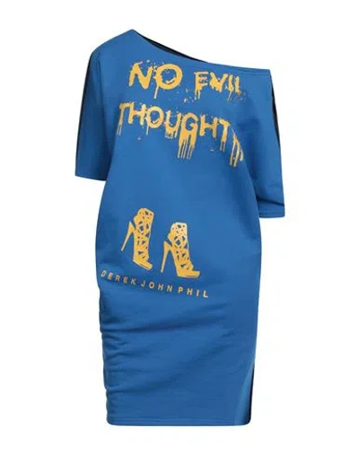 Derek John Phil Woman T-shirt Bright Blue Size Onesize Cotton