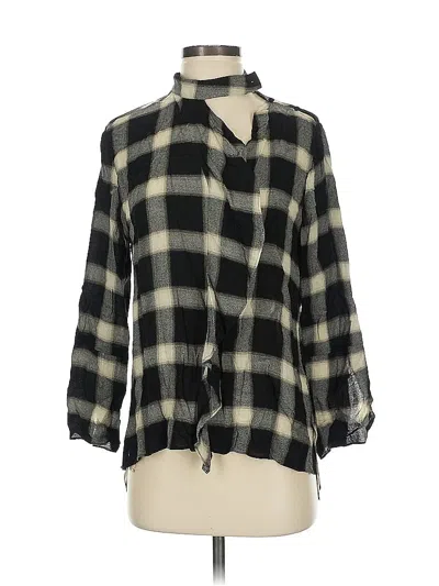 Pre-owned Derek Lam 10 Crosby 3/4 Sleeve Blouse In Black