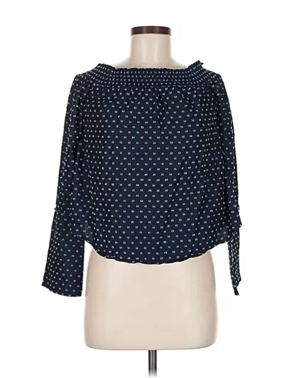 Pre-owned Derek Lam 10 Crosby 3/4 Sleeve Blouse In Blue