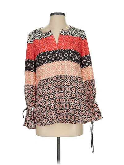 Pre-owned Derek Lam 10 Crosby 3/4 Sleeve Blouse In Orange