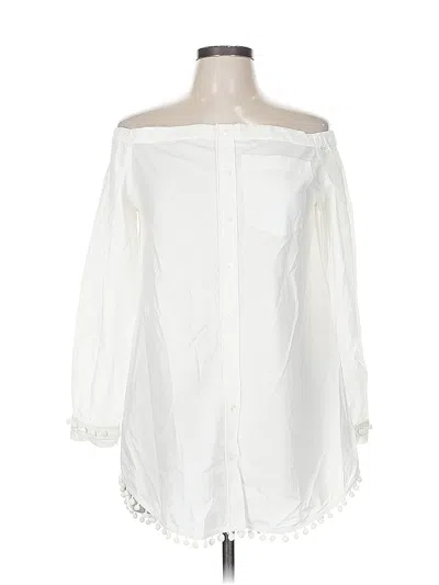 Pre-owned Derek Lam 10 Crosby 3/4 Sleeve Blouse In White