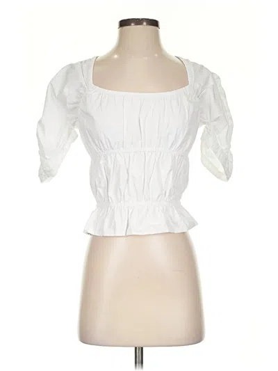 Derek Lam 10 Crosby 3/4 Sleeve Blouse In White
