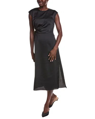Derek Lam 10 Crosby Adelita Crepe Back Satin Dress In Black