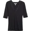 Derek Lam 10 Crosby Adrian Rib Top In Black