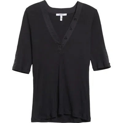 Derek Lam 10 Crosby Adrian Rib Top In Black