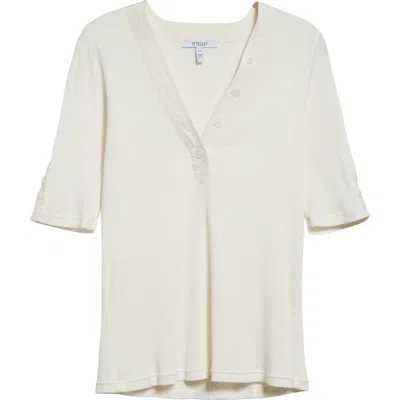 Derek Lam 10 Crosby Adrian V-neck Tee In Off White