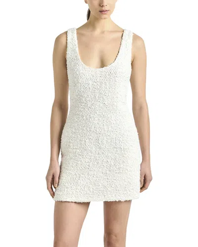 Derek Lam 10 Crosby Ailani Paillette Boucle Scoop Back Tank Dress In White