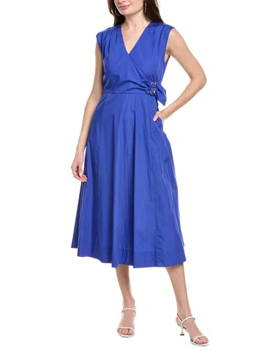 Derek Lam 10 Crosby Aimee Midi Dress In Blue