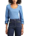 Derek Lam 10 Crosby Aishah Scoop Neck Top In Blue