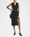 Derek Lam 10 Crosby Alana Ultility Dress In Black