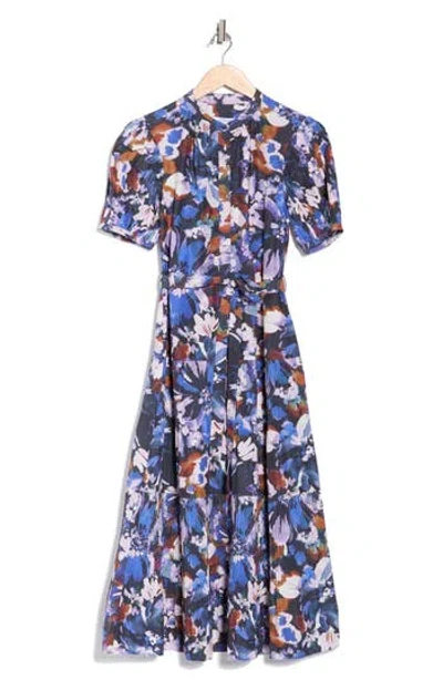 Derek Lam 10 Crosby Alexandra Puff Sleeve Midi Shirtdress In Blue