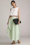Derek Lam 10 Crosby Alexia Pleated Striped Midi Skirt