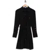 Derek Lam 10 Crosby Alexis Long Sleeve Shirtdress In Black