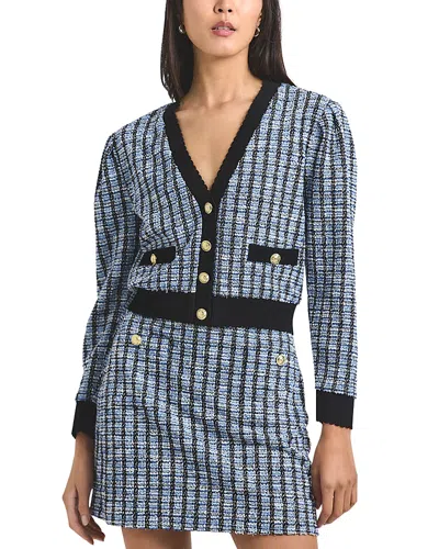 Derek Lam 10 Crosby Alira Stretch Tweed Mini Skirt In Blue