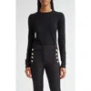 Derek Lam 10 Crosby Alizee Crewneck Cotton & Cashmere Sweater In Black