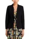 Derek Lam 10 Crosby Allie Womens Woven Long Sleeves One-button Blazer In Black