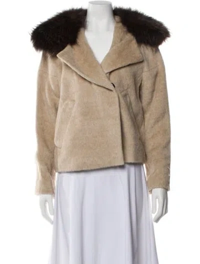 Pre-owned Derek Lam 10 Crosby Alpaca Fur Jacket In Neutral