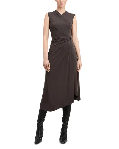 Derek Lam 10 Crosby Amy Faux Wrap Dress In Brown
