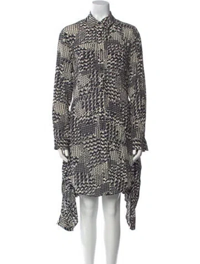 Pre-owned Derek Lam 10 Crosby Animal Print Mini Dress In Blue