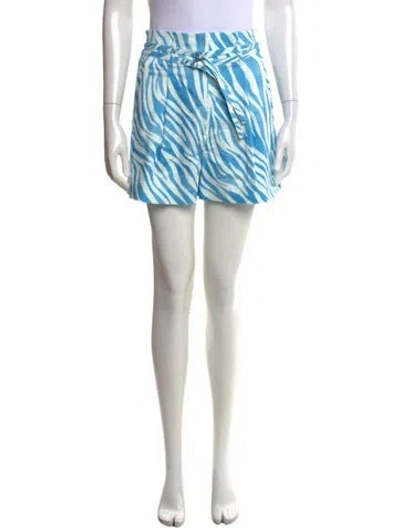 Pre-owned Derek Lam 10 Crosby Animal Print Mini Shorts In Gray