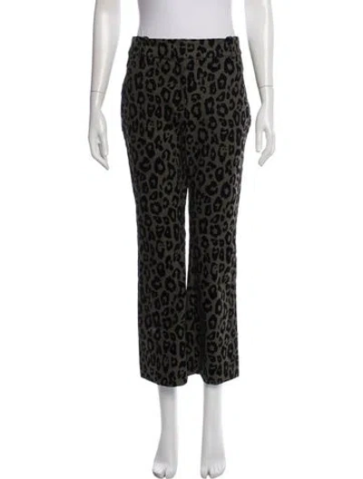 Pre-owned Derek Lam 10 Crosby Animal Print Wide Leg Pants W/ Tags In Green