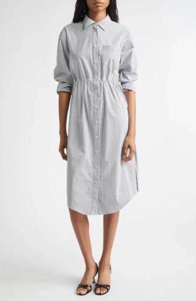 Derek Lam 10 Crosby Annalisa Long Sleeve Midi Shirtdress In White
