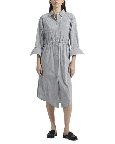 Derek Lam 10 Crosby Annalisa Striped Shirt Dress In Multi