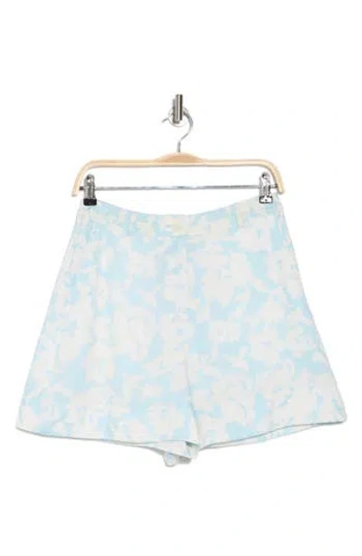 Derek Lam 10 Crosby Anora Floral Shorts In Blue Multi