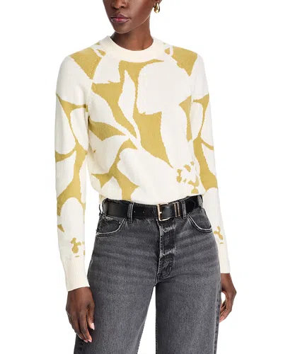 Derek Lam 10 Crosby Antoine Intarsia Crewneck Sweater In Flax Multi