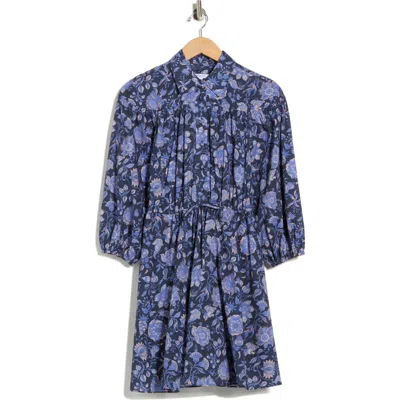 Derek Lam 10 Crosby Arbi Floral Balloon Sleeve Cotton Shirtdress In Multi