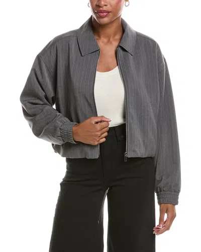 Derek Lam 10 Crosby Arlenis Zip Blouson Jacket In Grey