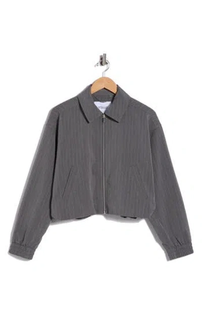 Derek Lam 10 Crosby Arlenis Zip Front Blouson Jacket In Gray