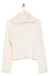 Derek Lam 10 Crosby Armanda Wool Zip Front Sweater In Blanc De Blanc