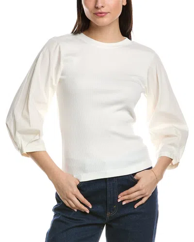 Derek Lam 10 Crosby Arnaldo Mixed Media T-shirt In White