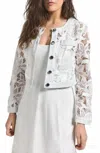 Derek Lam 10 Crosby Ashley Lace Jacket In Ice In Animal Print