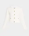 Derek Lam 10 Crosby Aubree Boucle Sweater Jacket In Blanc De Blanc