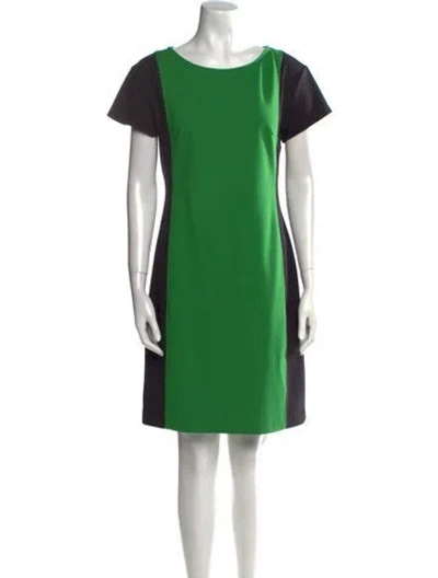 Pre-owned Derek Lam 10 Crosby Bateau Neckline Mini Dress In Green
