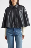 Derek Lam 10 Crosby Beatrix Rib Sleeves Coated Twill Cape In Multi