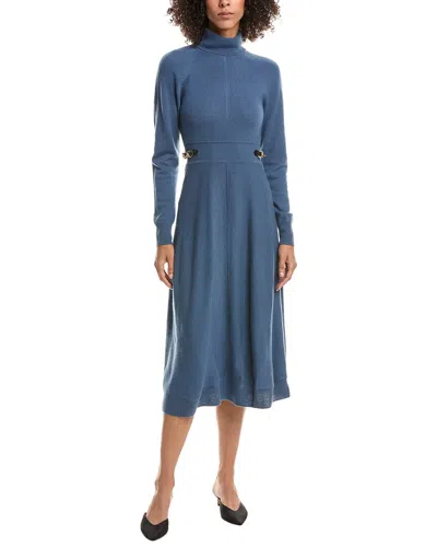 Derek Lam 10 Crosby Becky Horsebit Wool Sweaterdress In Blue