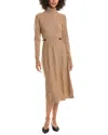 Derek Lam 10 Crosby Becky Horsebit Wool Sweaterdress In Brown
