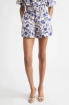 Derek Lam 10 Crosby Belen Floral Cotton Shorts In Multi