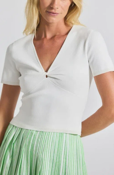 Derek Lam 10 Crosby Belle Short Sleeve Jumper In White