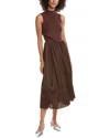 Derek Lam 10 Crosby Bethany Turtleneck Wool Sweaterdress In Brown