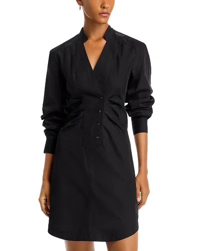 Derek Lam 10 Crosby Beverly Long Sleeve Shirtdress In Black