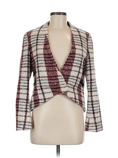 Pre-owned Derek Lam 10 Crosby Blazer Jacket In Burgundy